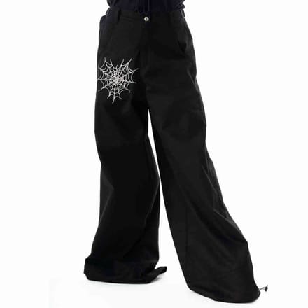 Heartless - Entangled Wijde broek - 34/34 inch - Zwart