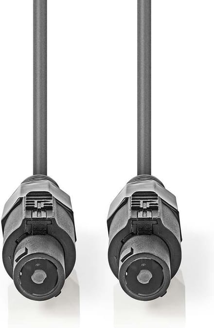 Nedis Speaker-Kabel - 48 x 0.20 mm - Koper - 10.0 m - Rond - PVC - Donkergrijs - Gift Box