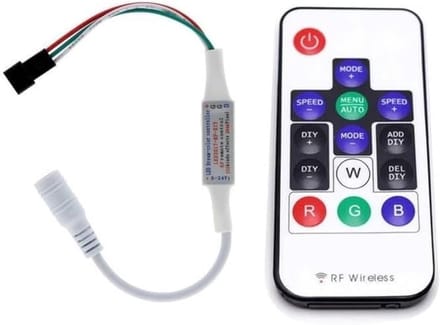 Draadloze RGB LED Controller voor Adresbare WS2811/WS2812B Strips met 358 Modi