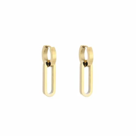 Bijoutheek Oorhangers Hoop Met Lange Hoop Goud