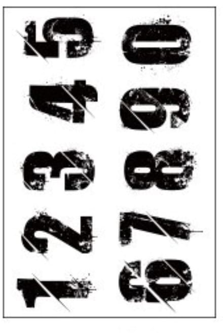 Clearstamps - Cijfers - Stempels Getallen
