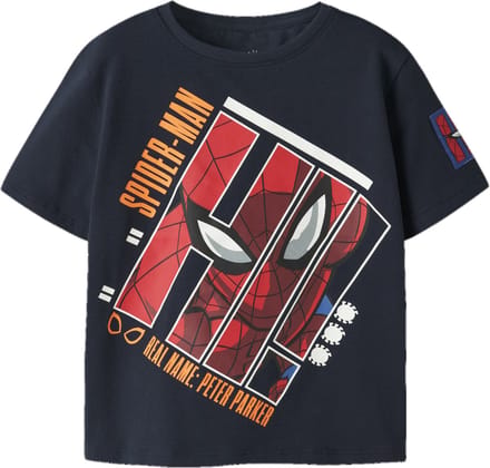 NAME IT - NMMAJIT SPIDER NREG SS TOP BOX MAR - Jongens - T-shirts