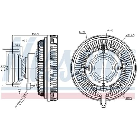 Koppeling, radiatorventilator NISSENS 86250