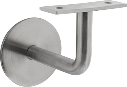 Intersteel Leuninghouder gebogen vlak zadel rvs geborsteld