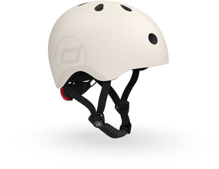 Scoot & Ride Helmet – Sporthelm – M/L 55-59 cm – LED achterlicht – magnetische sluiting – verstelbaar – Ash