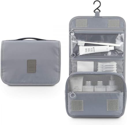 Travel Toilettas /Cosmeticatas - Unisex - Ophangbaar - Grijs