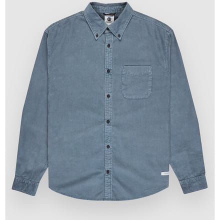 Element Button Down Corduroy Regular Fit Overhemd Met Lange Mouwen Blauw L Man