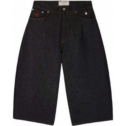 rauwe denim balon shorts