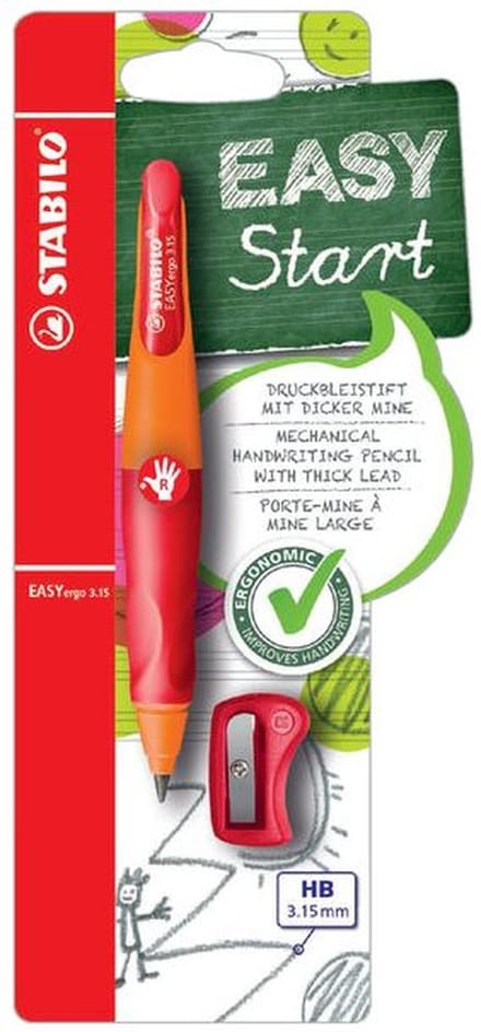 Vulpotlood stabilo easyergo hb 3.15mm rechts or/rd | 5 stuks