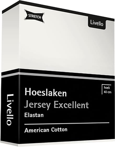 Livello Hoeslaken Jersey Excellent Offwhite 250 gr 80x200 t/m 100x220