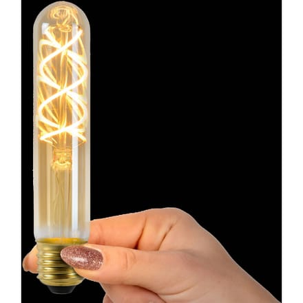 Lucide T32 - Filament lamp - Ø 3 cm - LED Dimbaar - E27 - 1x4,9W 2200K - Amber