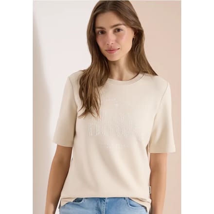 Sweater met korte mouwen en tekst