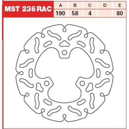 Remschijf TRW MST236, 1 Stuk