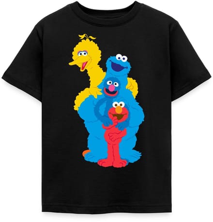 Sesamstraat Elmo Grobi Koekiemonster En Bibo T-Shirt Kinderen