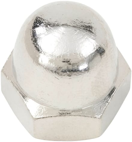 Wurth - DIN 1587 vernikkeld messing - Zeskantdopmoer, hoog model DIN 1587 messing, vernikkeld (E2J) - x 100 st