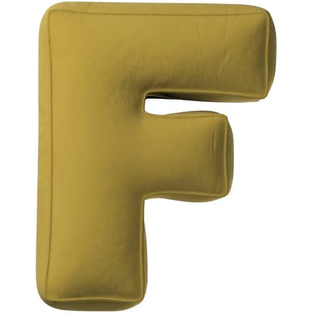 Kussen letter f Yellow Tipi Posh Velvet