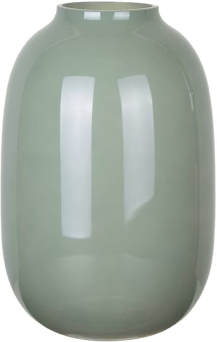 Mega Collections Bloemenvaas Oval Beauty - jade groen - glas - D17 x H25 cm