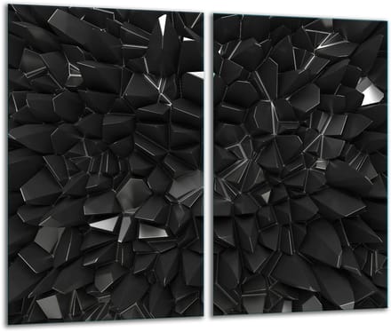 TMK ArtDeko - Snijplank Glas - 2x 30x52 cm - Glanzende Afwerking