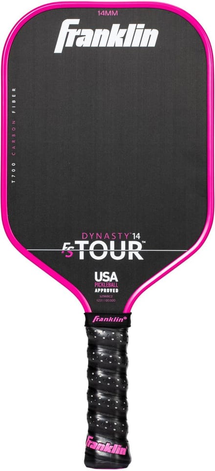 Franklin Pickleball Paddle - FS Tour Dynasty Pink 14mm - Carbon Fiber.