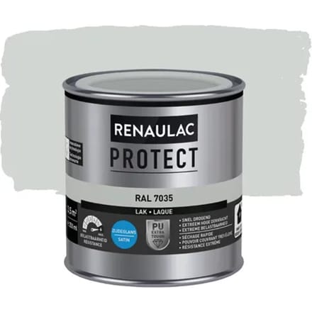 Renaulac Lak Protect - Zijdeglans - Lichtgrijs Ral 7035 - 250ml