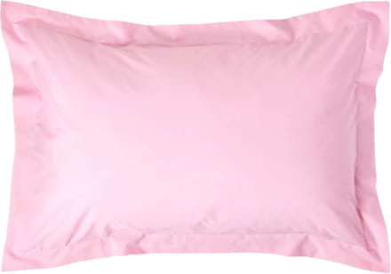 Homescapes Kussensloop 50x75 cm met Rand (Oxford) – Roze – 100% Egyptisch Perkal Katoen – 200 TC