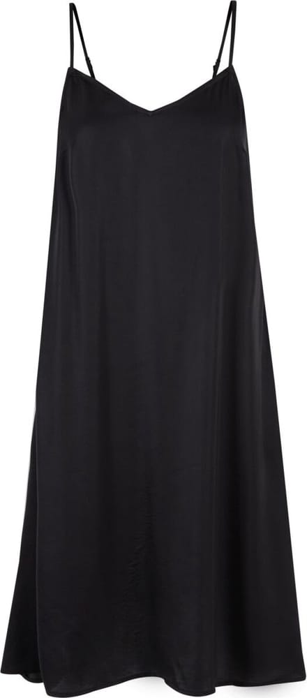 Urban Classics Ladies Viscose Satin Slip Dress Medium-lengte jurk zwart M