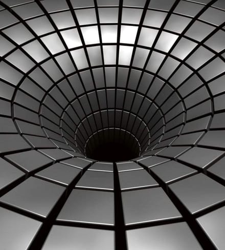 Fotobehang - Silver Hole 225x250cm - Vliesbehang