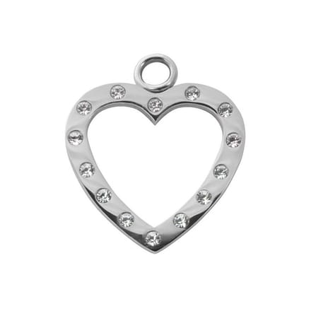 iXXXi Charm Open Heart with Zirconia Zilver