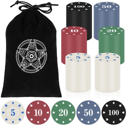 Allecto - Pokerchips - Feestaccessoires - 120 stuks - Casinochips