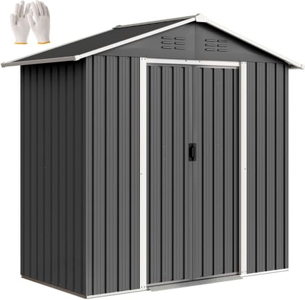 Outsunny Tuinberging - Staal - 194x107x191cm - Donkergrijs