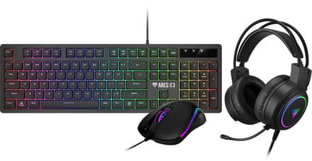 RGB Gaming Toetsenbord, Muis, Headset - Desktop Combo - Keyboard, Mouse, Headset - Gamdias Poseidon E2 3-IN-1 Game Set
