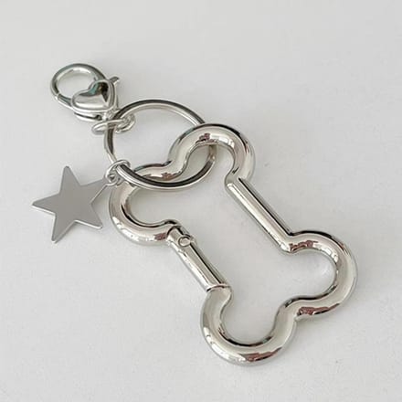 Punk Coole Bot Sleutelhanger Koreaanse Mode Ster Tas Hanger Accessoires Goth Sieraden Grunge Sleutelhangers Schattig gray