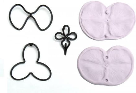 Patchwork Cutters Make a Moth Orchid - Phalaenopsis Orchidee van suikerwerk set