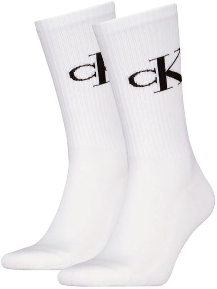 Calvin Klein Crewsokken Wit - Maat 43-46 - Heren - Halfhoge sokken