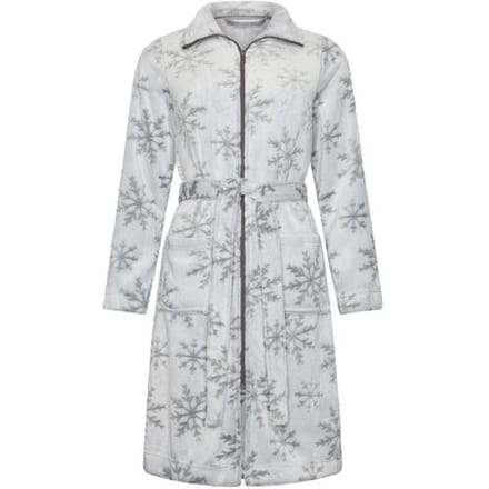 Rebelle - Badjas - Silver Frost - Fleece - Rits - Grijs - Maat S