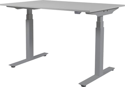 Zit Sta Bureau - Plus Elektrisch 140x80 grijs -alu frame