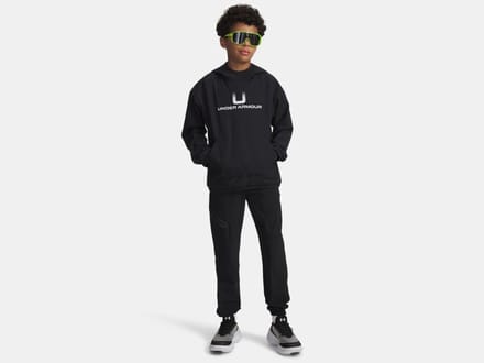 Under Armour Unstoppable Wvn Broeken Kinder - Zwart - Maat 149 - 160 CM - Poly Woven