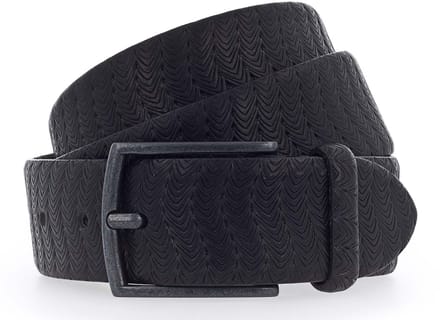 b.belt Leren riem Matteo Belt W100 Black zwart