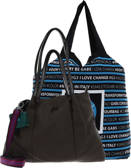 Gabs Leren Schoudertas Sashi Soft Black Shoulderbag Verde Militare Kaki