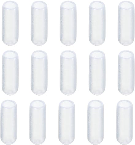 Dailygoods- Eindkappen 100 Stuks - Rubber Beschermkap - Schroefdraad Protector - Slijtvast - Transparant - Binnendiameter 5 mm