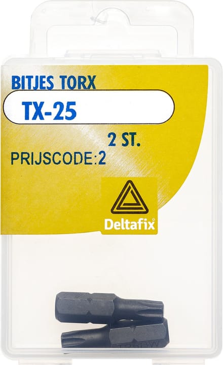 Deltafix bitje torx tx-25 2 st.