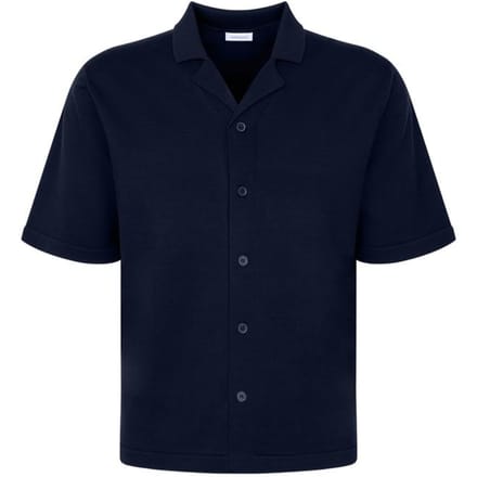 Seidensticker Knitted Hemd - Deep Navy - maat M