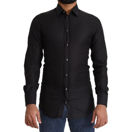 Dolce & Gabbana Black GOLD Katoenen Slanke Formele Mannenoverhemd