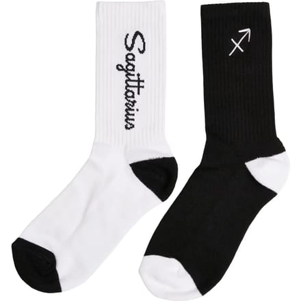 Mister Tee - Sagittarius Zodiac 2-Pack Sokken - 39/42 - Zwart/Wit