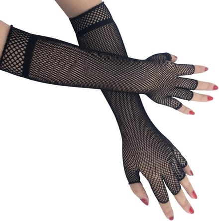 Visnet Handschoenen - Vingerloos - Zwart - Elastisch - One Size