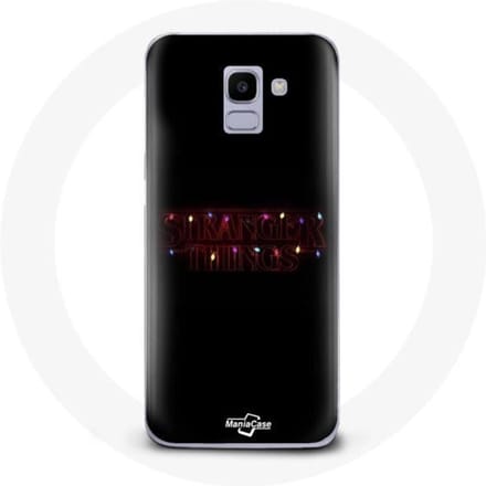 Coque pour Samsung Galaxy A6 2018 Stranger Things Affiche Logo Joyeux noël