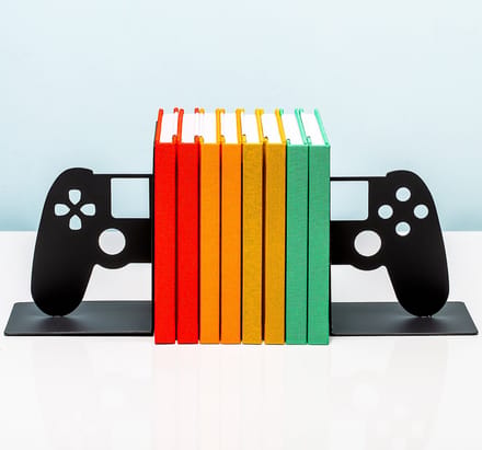 Balvi Joypad Boekensteun – Metaal – Zwart