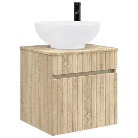 vidaXL Wandgemonteerd wastafelmeubel Sonoma Eiken 49 x 44,5 x 80 cm