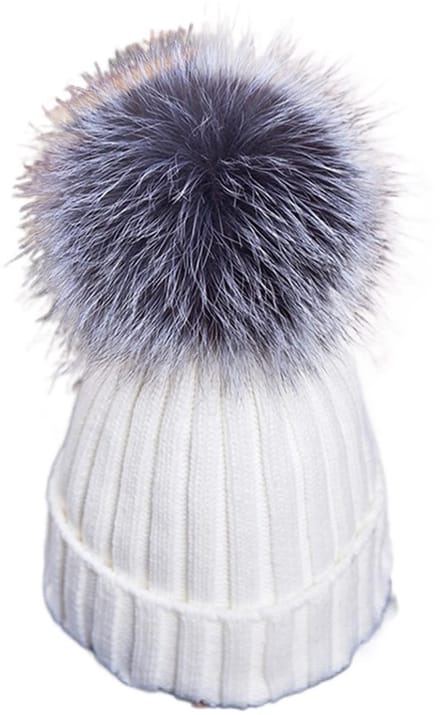 Vivva - Damesmuts - Wintermuts Dames - Gebreide Muts - Wit - Warme Hoofddeksels - GLACIA