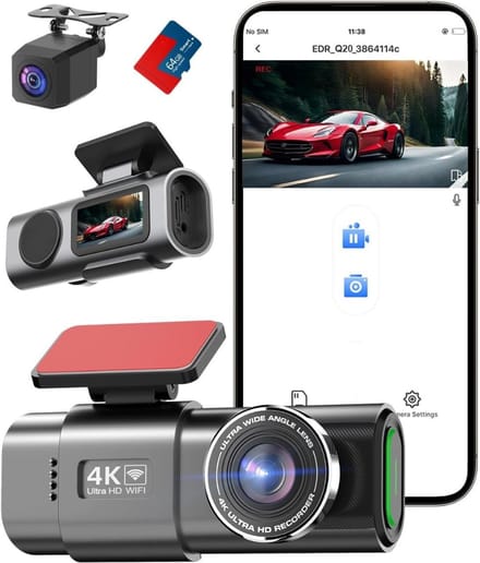 Zyrex® Dashcam voor Auto Voor en Achter - Dashcam - Zwart - 3cm x 6cm x 3cm